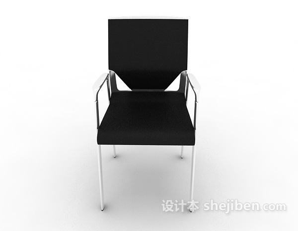 现代风格简约黑色家居椅3d模型下载