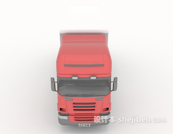 现代风格运输货物车3d模型下载