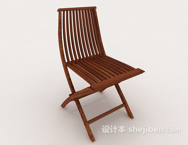 现代风格精简实木家居椅3d模型下载