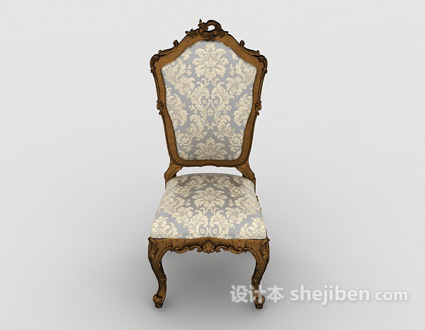 欧式风格简约高档餐椅3d模型下载