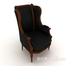 高档欧式单人沙发3d模型下载