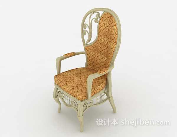 设计本欧式高档家居椅3d模型下载