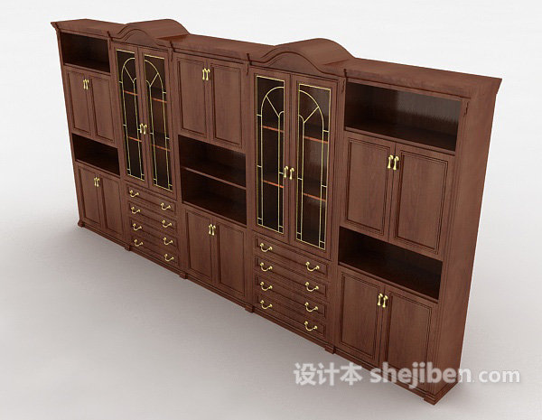 设计本传统欧式家居储物柜3d模型下载
