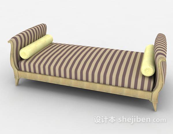 免费条纹躺椅沙发3d模型下载