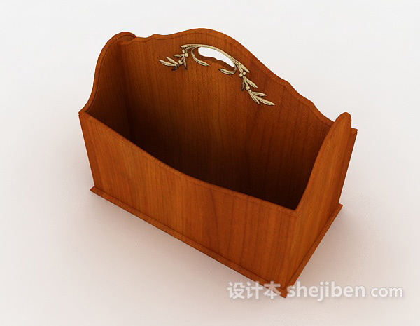 免费实木文件收纳盒3d模型下载