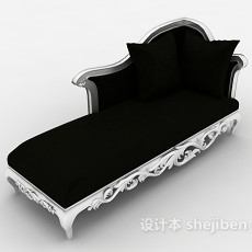 黑色单人沙发3d模型下载