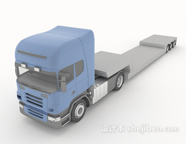 免费运输大卡车3d模型下载