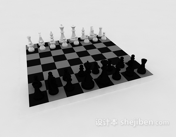 免费国际象棋棋盘3d模型下载