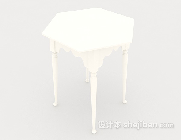 现代风格白色凳子3d模型下载