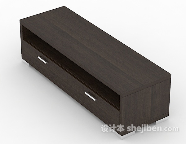 设计本居家实木电视柜3d模型下载