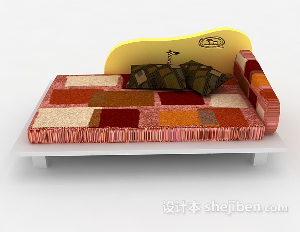 现代风格儿童休闲床3d模型下载