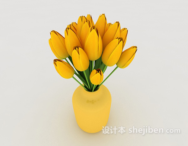 免费清新花瓶摆设品3d模型下载