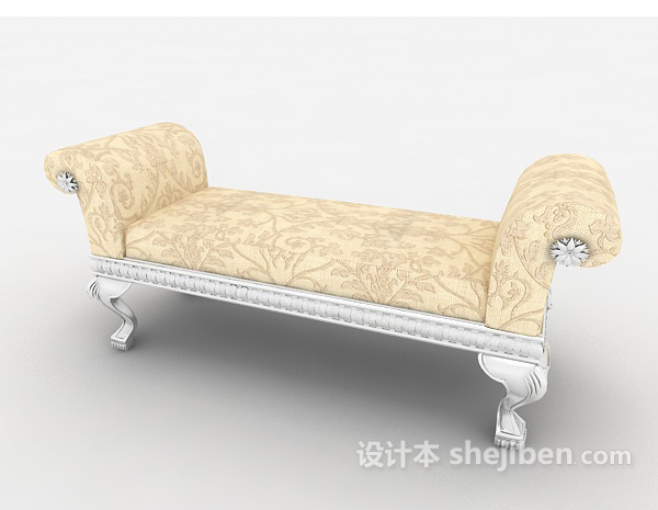免费欧式贵妃躺椅3d模型下载