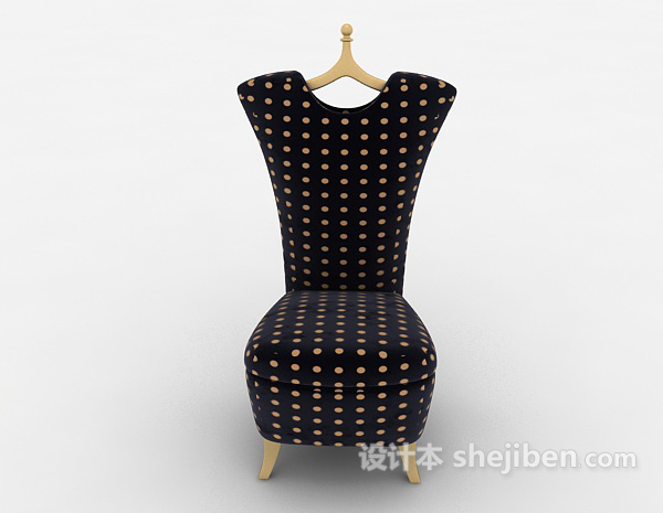 现代风格斑点高背休闲椅3d模型下载