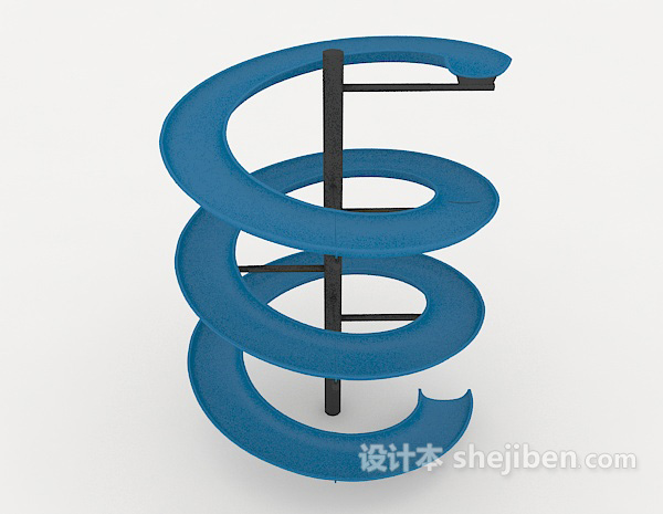 设计本游乐城S型滑梯3d模型下载