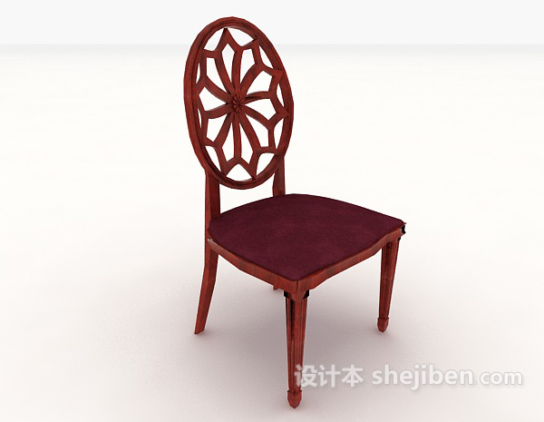 免费欧式红木家居椅3d模型下载