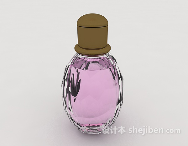 简约透明玻璃香水瓶3d模型下载