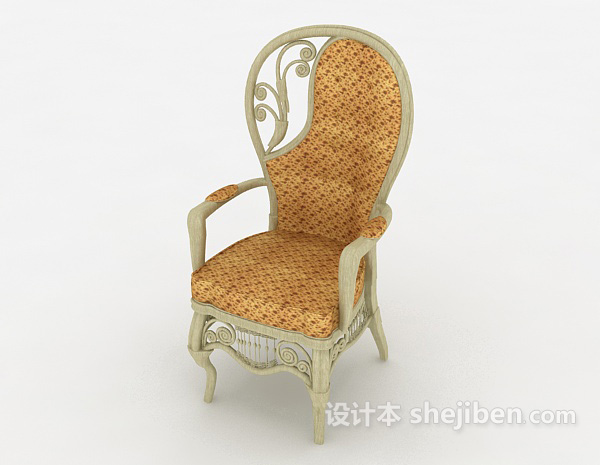 免费欧式高档家居椅3d模型下载