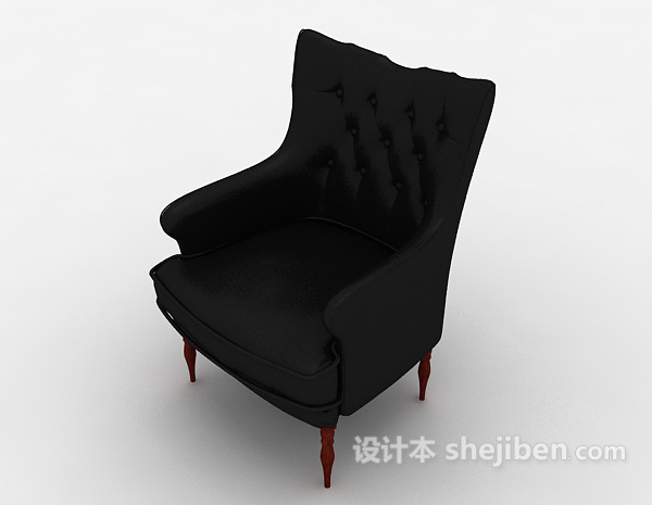 设计本皮质单椅3d模型下载