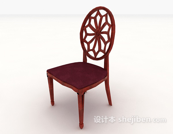 欧式红木家居椅3d模型下载