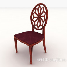 欧式红木家居椅3d模型下载