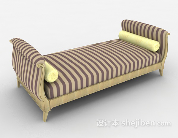 条纹躺椅沙发3d模型下载