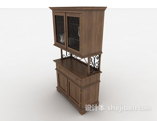 设计本欧式家居实木橱柜3d模型下载