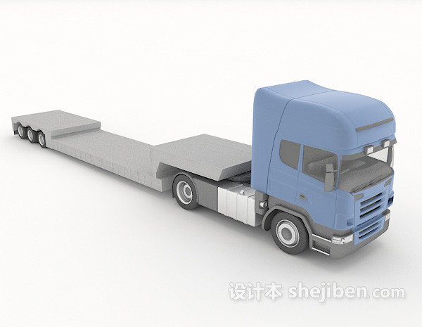 运输大卡车3d模型下载