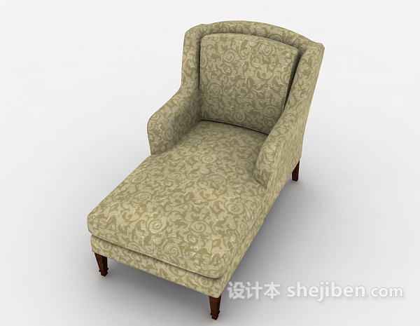 免费单人沙发躺椅3d模型下载