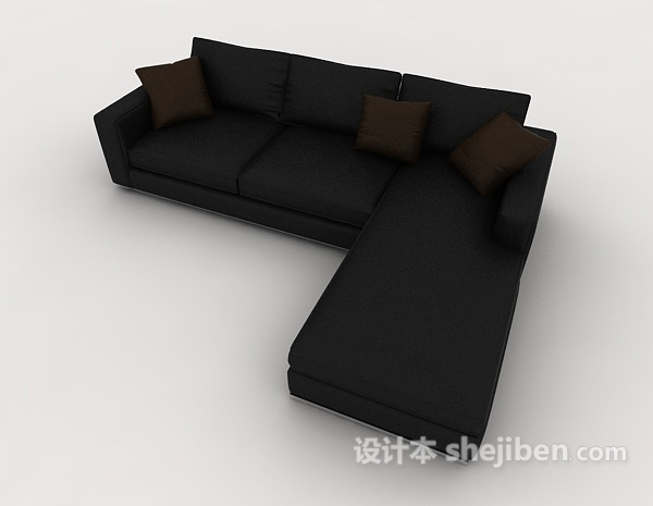 七字多人沙发3d模型下载