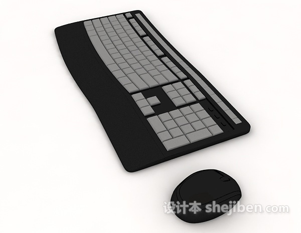 设计本键盘鼠标3d模型下载