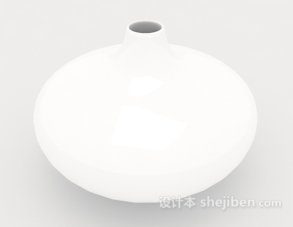 免费白色陶瓷摆设品3d模型下载