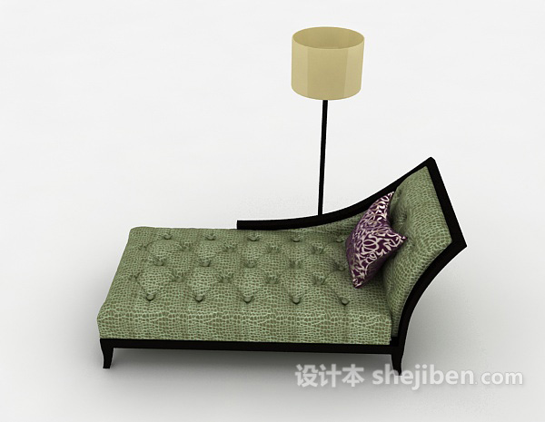 东南亚风格单人休闲躺椅3d模型下载