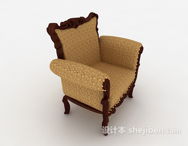 设计本豪华欧式家居椅3d模型下载