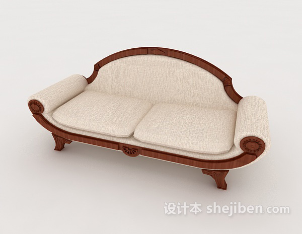 欧式风格简约家庭沙发3d模型下载
