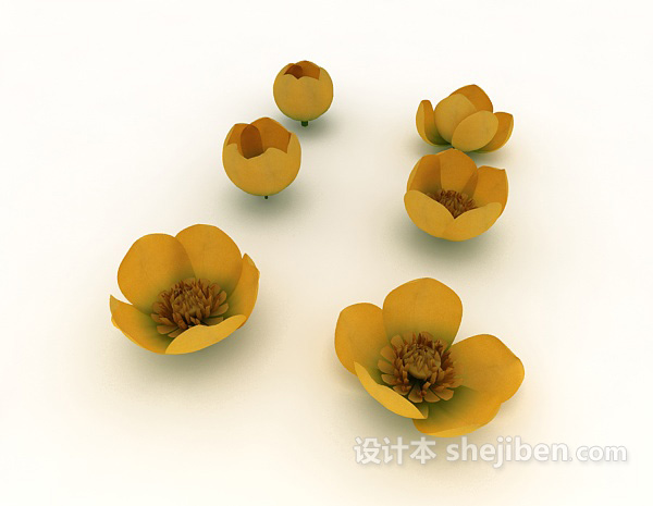 设计本室外培育花朵3d模型下载