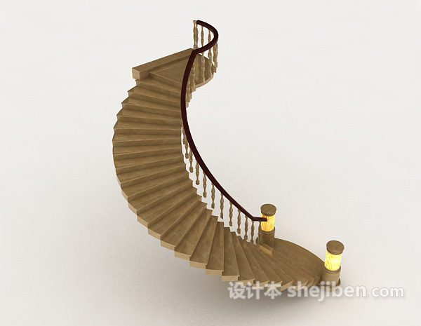 欧式家居楼梯3d模型下载