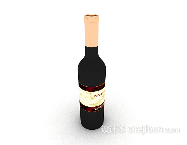 居家高档红酒3d模型下载