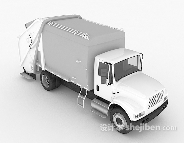 运货大卡车3d模型下载