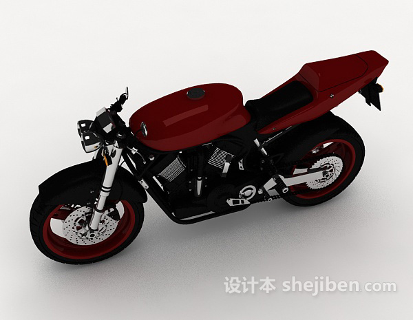 设计本男式摩托车3d模型下载