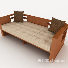 新中式多人沙发3d模型下载