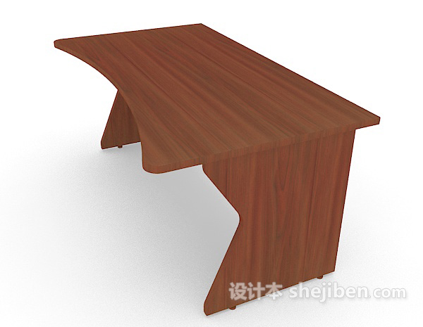 设计本个人实木小书桌3d模型下载