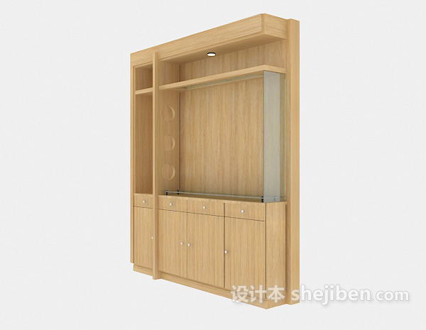 现代风格简约展示柜、储物柜3d模型下载
