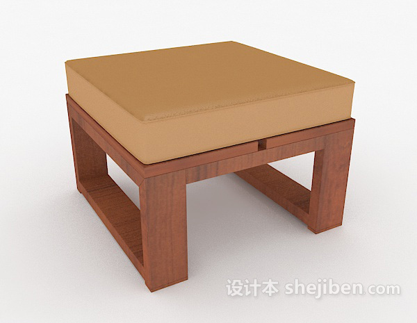 设计本实木家居凳3d模型下载
