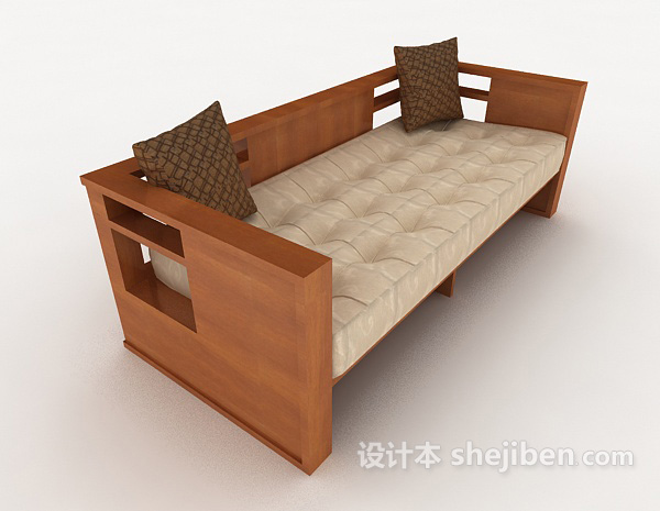 设计本新中式多人沙发3d模型下载