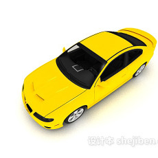 黄色小轿车3d模型下载