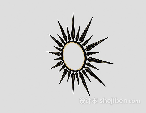 太阳造型装饰摆设3d模型下载