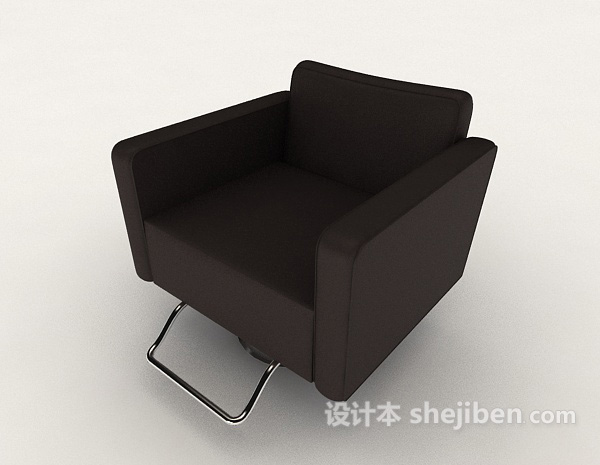 棕色现代休闲椅3d模型下载