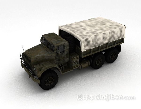 免费军用卡车3d模型下载