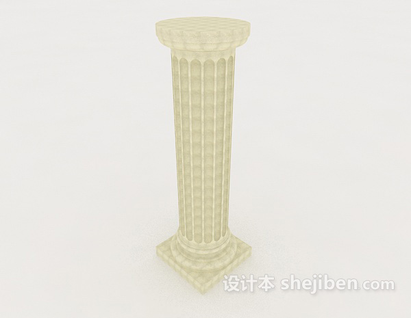 建筑石柱3d模型下载